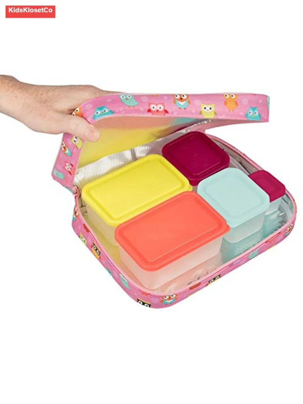 Insulated Lunch Box for Kids Clip On Handle Waterproof Lining Reusable Bento Bag